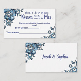 Azul cuántos besos para la tarjeta de juego de la