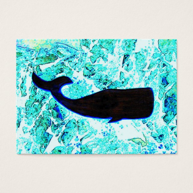 azul de ballena negra nadadora (Frente)