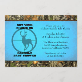 Azul de Camo - invitaciones de la ducha del bebé