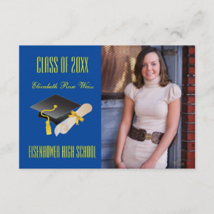 Azul de Cap & Diploma - Invitación de graduación 3