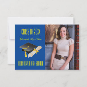 Azul de Cap & Diploma - Invitación de graduación 3