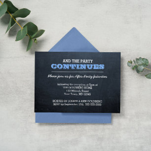 Azul de cartón tras invitación de fiesta