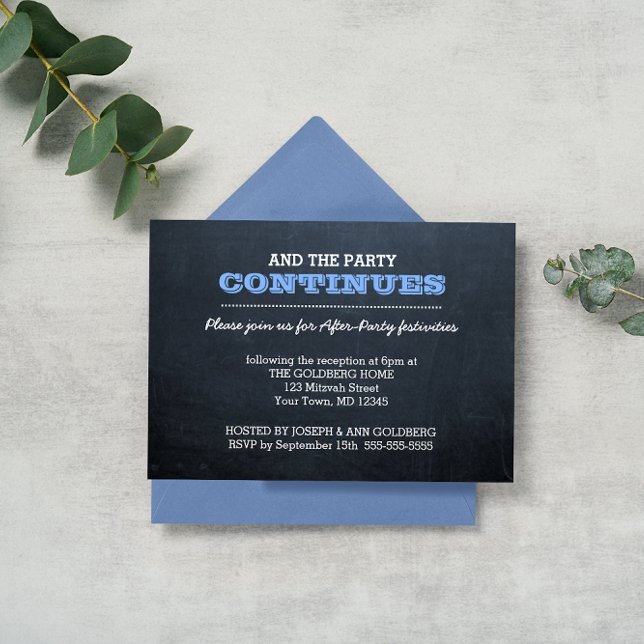 Azul de cartón tras invitación de fiesta (Subido por el creador)