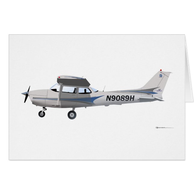 Azul de Cessna 172 Skyhawk (Anverso (Horizontal))