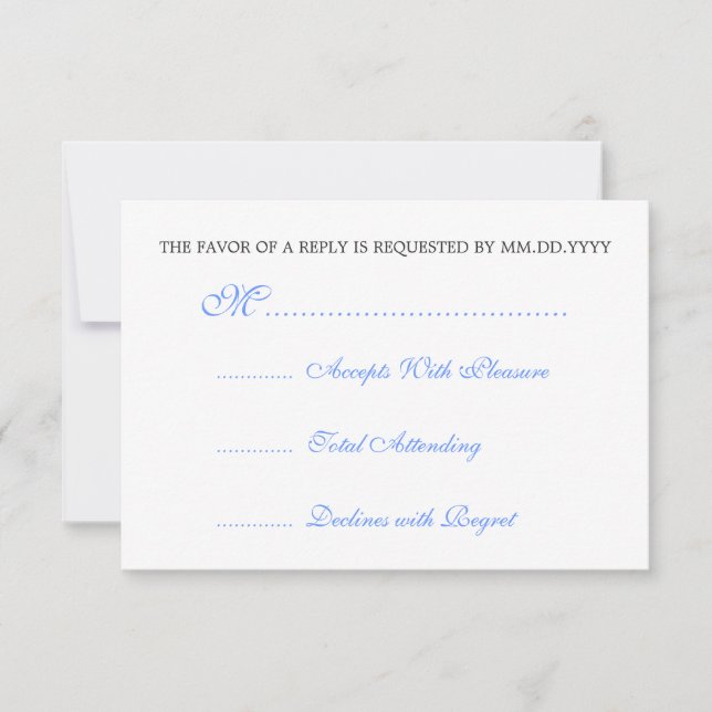 Azul de cinta de opciones de vídeo RSVP de Baby Sh (Anverso)