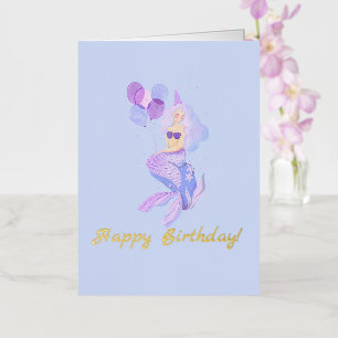 Azul de cumpleaños de Sirena