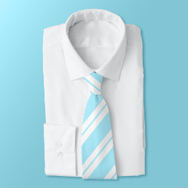 Azul de diamante y corbata de cuello blanco a raya