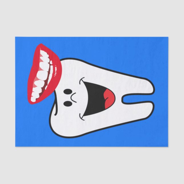 Azul de dientes de papel de tejidos (Anverso)