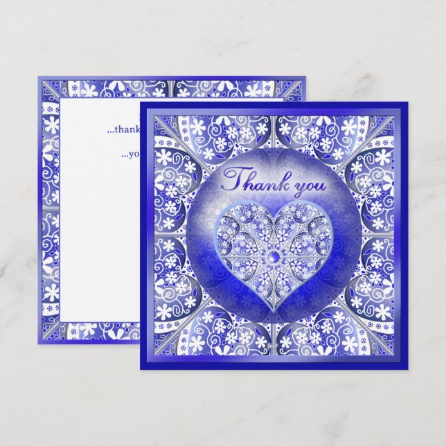 Azul de encaje cerámico de Grecia (Anverso / Reverso)