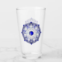 Azul de encaje cerámico de Grecia y copo de nieve