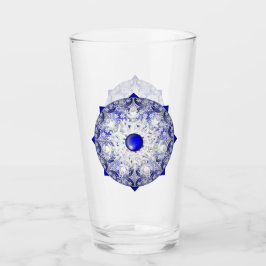 Azul de encaje cerámico de Grecia y copo de nieve