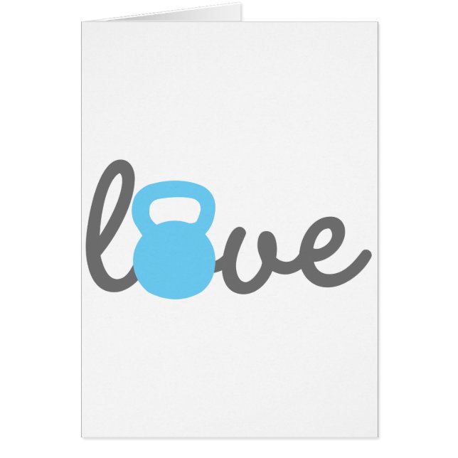 Azul de Kettlebell del amor (Frente)