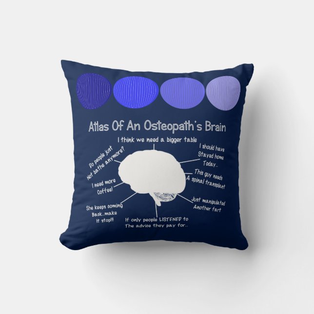 Azul de la almohada del cerebro del osteópata (Anverso)