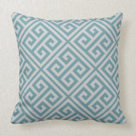 Azul de la almohada griega del modelo dominante y