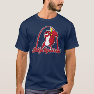 Azul de la camisa de los hombres de la ardilla de