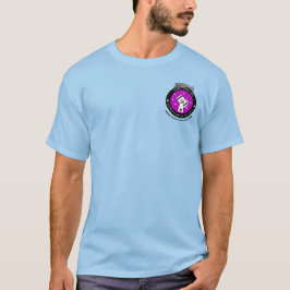 Azul de la camiseta con el logotipo pequeño oficia