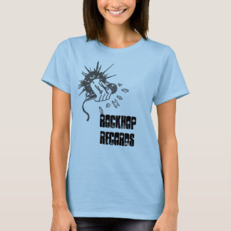 AZUL DE LA CAMISETA DE LAS MUJERES