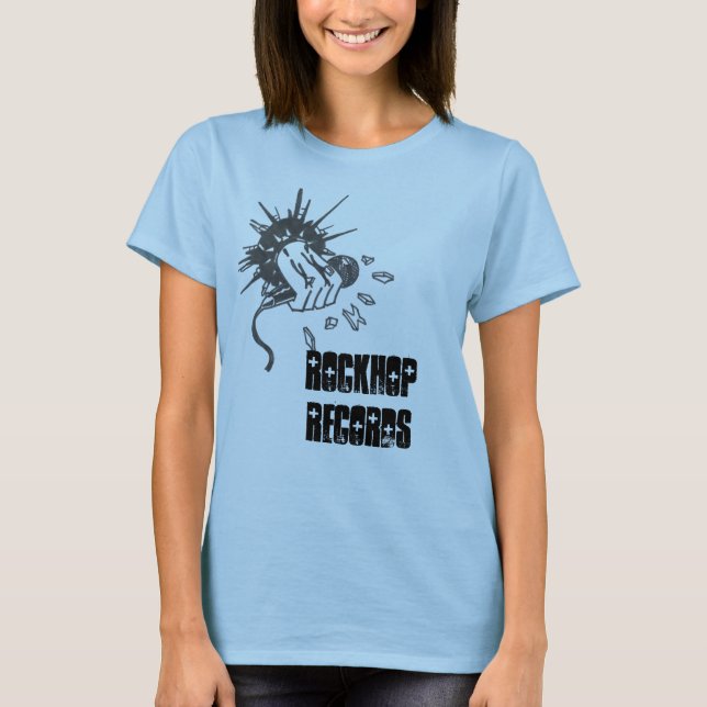 AZUL DE LA CAMISETA DE LAS MUJERES (Anverso)