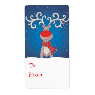 Azul de la etiqueta del regalo del navidad (a y