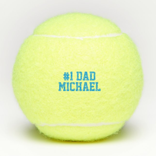 Azul de la pelota de tenis del día de padre (Anverso)