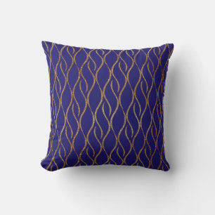 Azul de la regencia y almohada del acento del