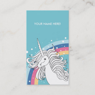 AZUL DE LA TARJETA DE VISITA DEL UNICORNIO