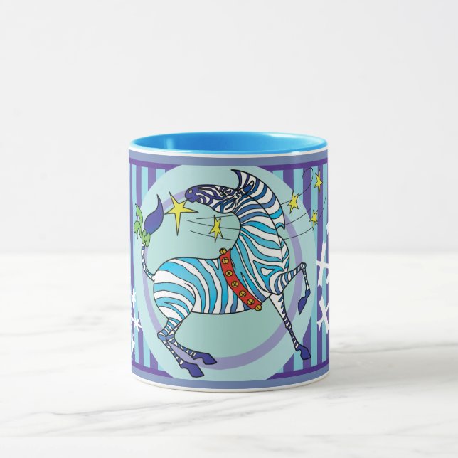 Azul de la taza de 2018 del día de fiesta navidad (Centro)