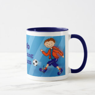 Azul de la taza del campeón del fútbol del fútb
