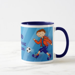 Azul de la taza del campeón del fútbol del fútbol