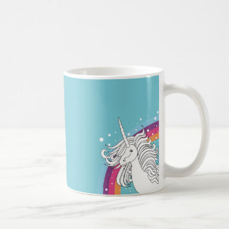 AZUL DE LA TAZA DEL UNICORNIO