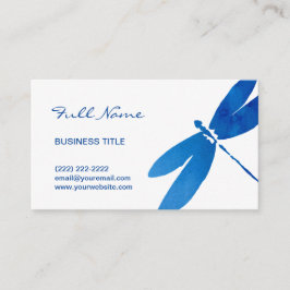 Azul de las tarjetas de visita de la libélula de