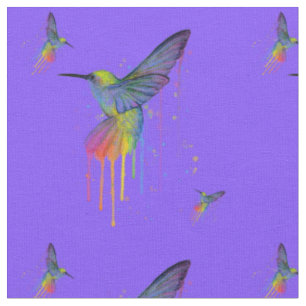 Azul de los colibríes y tela de Brights
