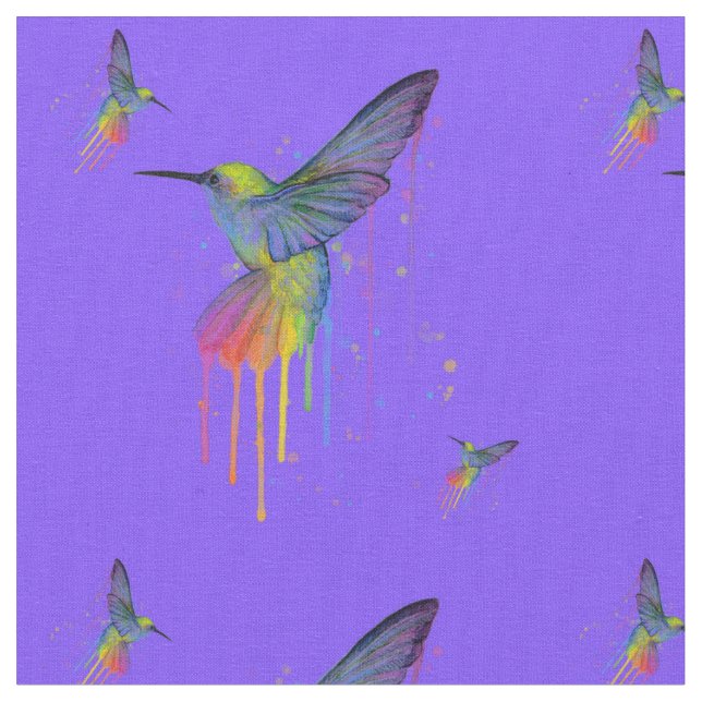 Azul de los colibríes y tela de Brights (De cerca)