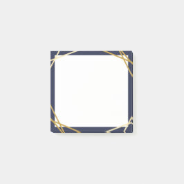 Azul de medianoche geométrico 3" del oro" notas x3