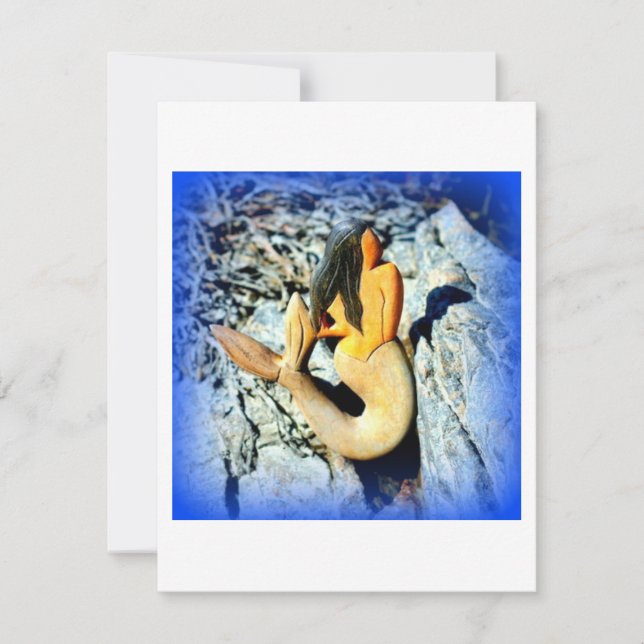 azul de sirena de pelo negro (Anverso)