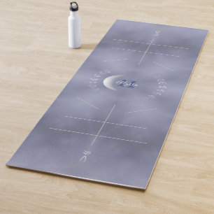 Azul de tinte, Luna Creciente, Alinear Yoga Mat
