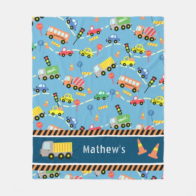 Azul de transporte. Manta de forro polar (Anverso)