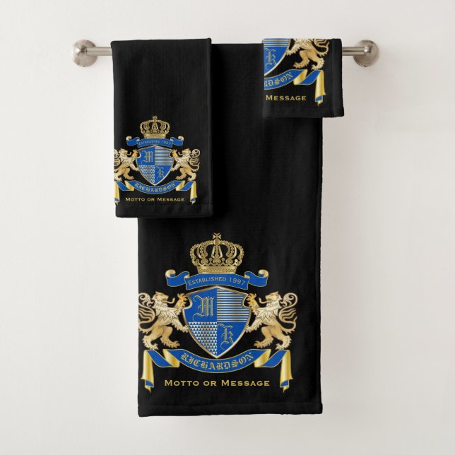 Azul de tu propio León de Oro Emblem Escudo de Arm (In situ)
