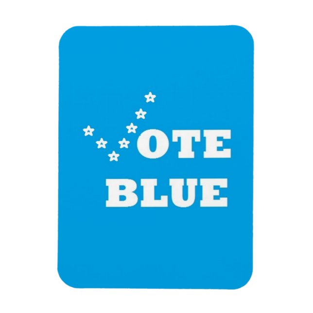 Azul de voto - Imán fotográfico (Vertical)