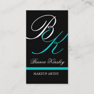 Azul del artista de maquillaje de las tarjetas de