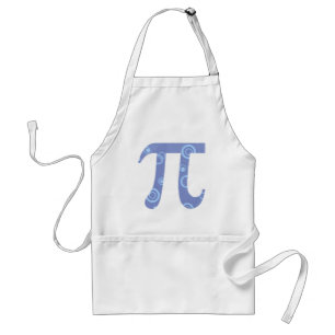 Azul del delantal del pi en el diseño blanco del