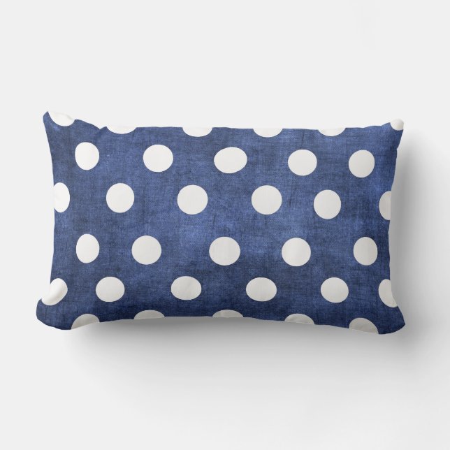 Azul del dril de algodón con la almohada blanca (Anverso)