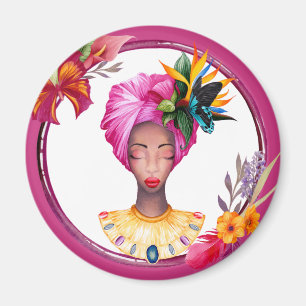 Azul del imán de las mujeres africanas