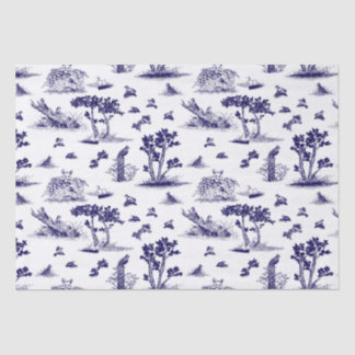 Azul del papel seda de Bobwhite Toile De Jouy