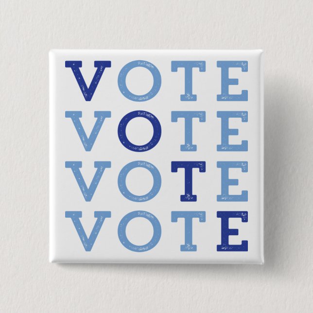 Azul del voto - botón azul de la onda - voto para (Anverso)