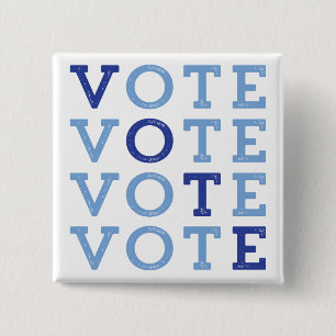Azul del voto - botón azul de la onda - voto para