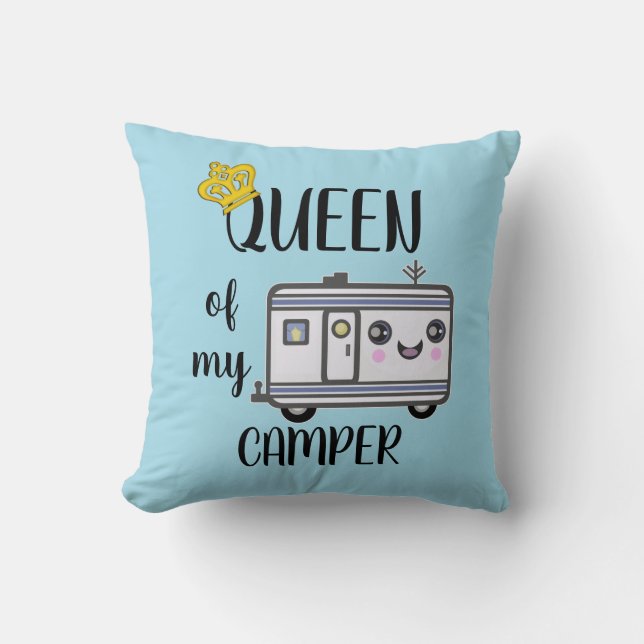 Azul divertido de la almohada de la forma de vida (Anverso)