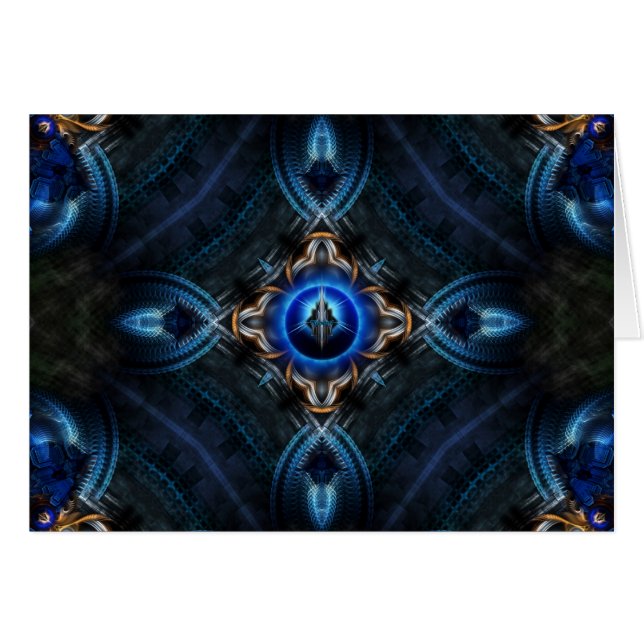 Azul dorado Kaleidoscope (Anverso (Horizontal))