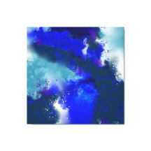 Azul eléctrico: arte abstracto azul morado blanco