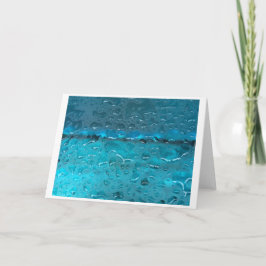 Azul eléctrico lavado por la lluvia, tarjeta